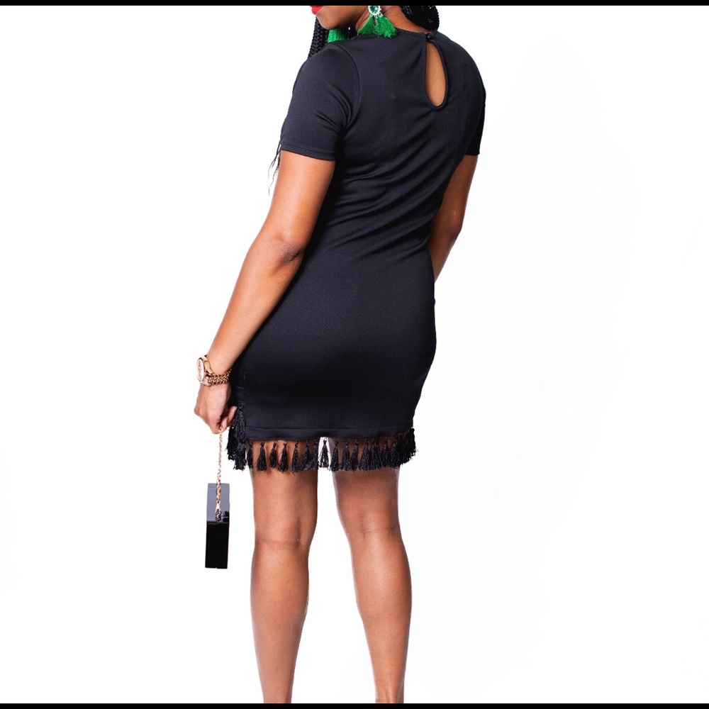 Black Fringe Dress